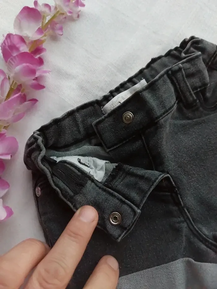 Magnifique short en jean Lulu Castagnettes 6 mois - photo numéro 3