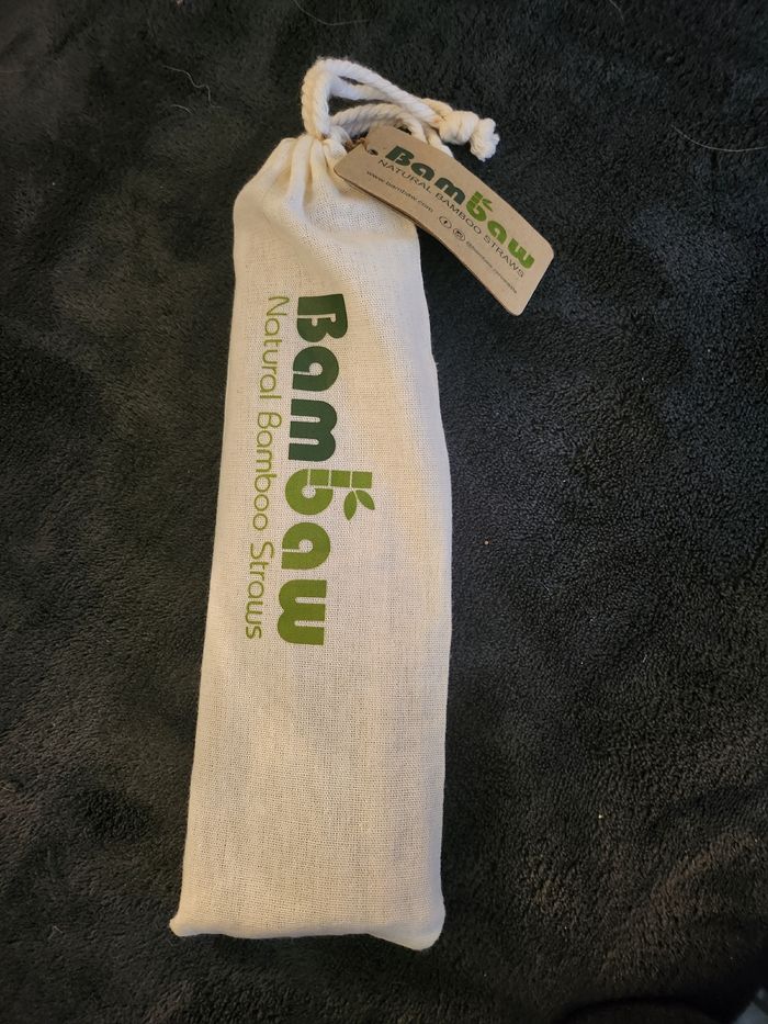 12 pailles bambaw natural bamboo straws neuf acheté botanic