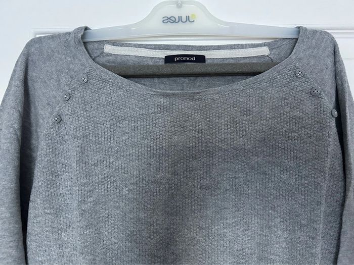 Pull Promod T. L gris clair - photo numéro 3