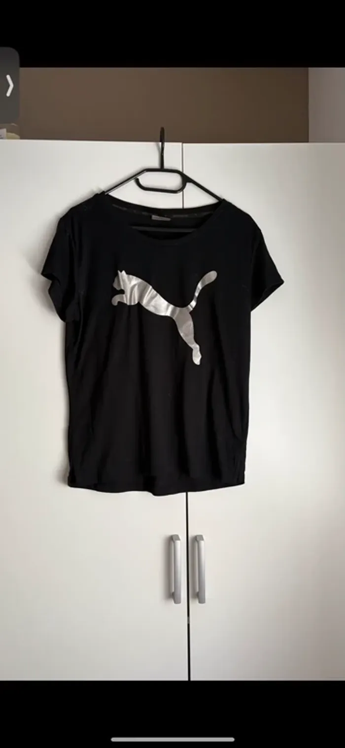 T shirt manches courtes noir Puma taille M