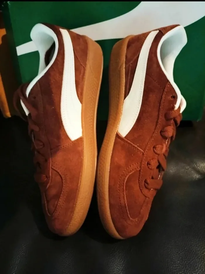 Modèle rare - baskets Puma Palermo chics couleur marron neuves - photo numéro 11