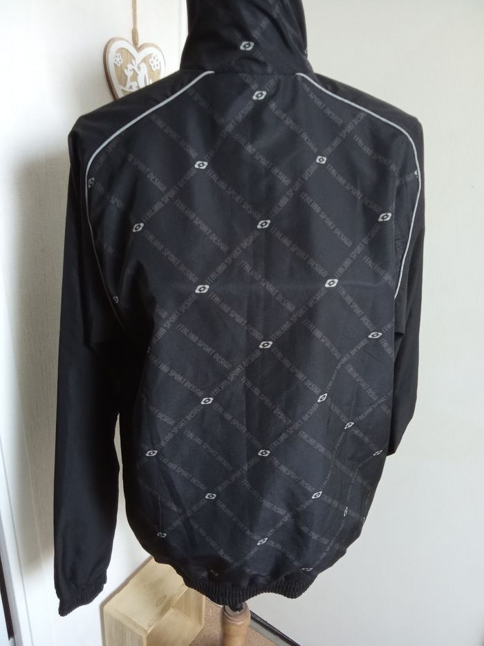 Veste de survêtement homme taille M marque lotto, noir, blanc, motif - photo numéro 2