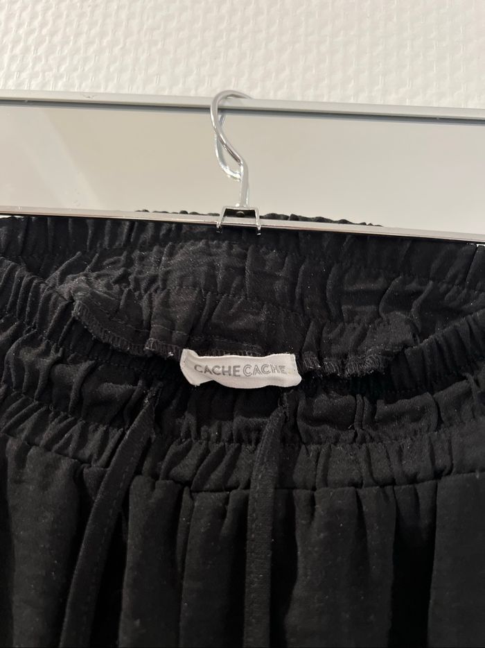 Pantalon fluide noir, cache cache, 36 - photo numéro 3