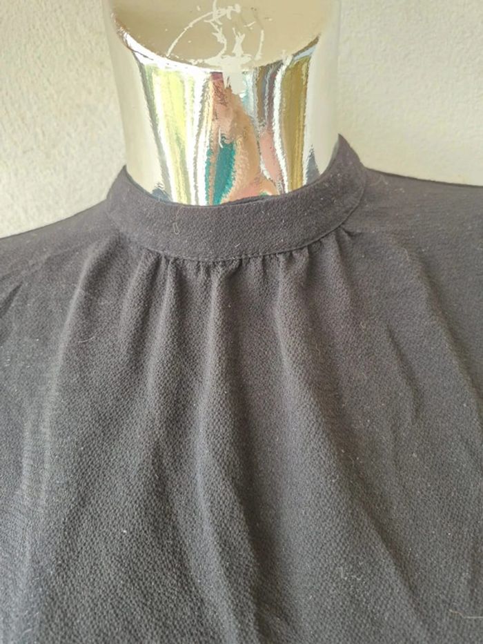Chemisier avec tulle en bras à pois transparent - photo numéro 6