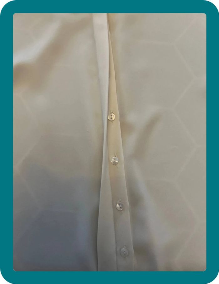Chemise Sagane acétate offwhite taille 38 - Anne Fontaine - photo numéro 5