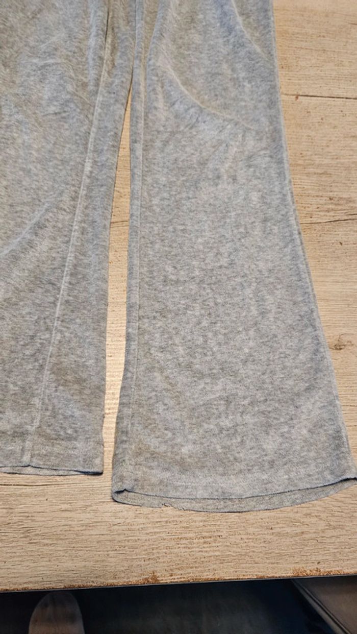 Pantalon de training en velour, pattes d elephant, gris clair, Diadora, 11/12 ans, nickel - photo numéro 4