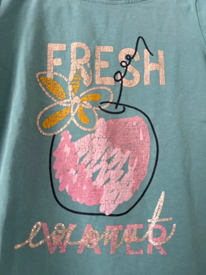 👚 T-shirt pomme - fille - 5 ans - 110 cm - orchestra -satisfaisant - photo numéro 2