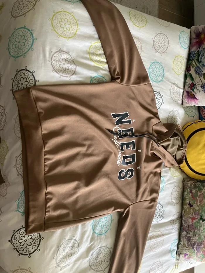 Pull à capuche marron
