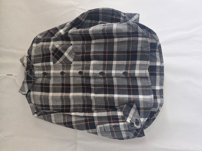 Chemise manches longues à carreaux 3 ans Orchestra bleu marine