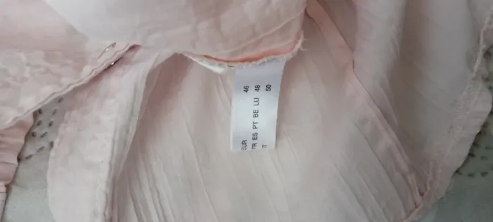 Blouse manches 3/4 ajustables effet plissé avec poches à pression rose femme 46 canda - photo numéro 20