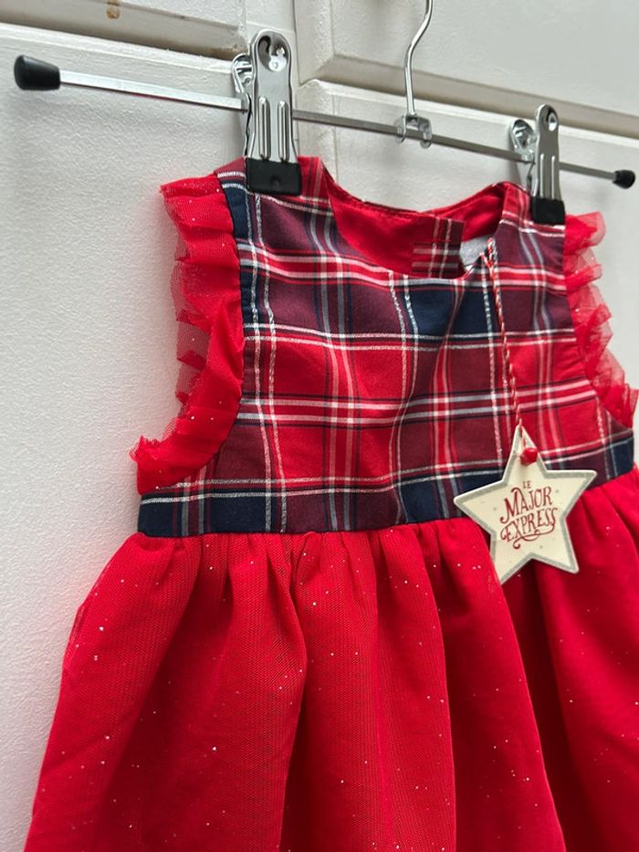 Jolie robe rouge de fête sergent major taille 6 mois - neuf - photo numéro 2