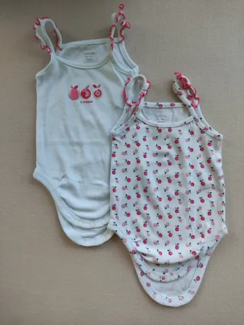 Bodies sans manches Obaibi fille 3 mois