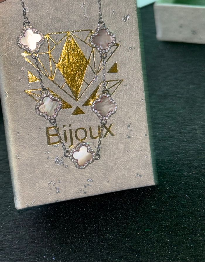 Bracelet trèfles en argent 925 et nacre – style Van Cleef – neuf - photo numéro 9