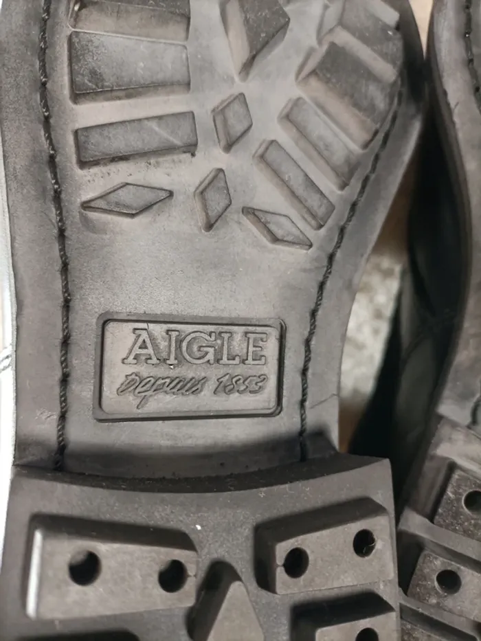 Bottes noir en cuir fourré - Aigle T 39 - photo numéro 8