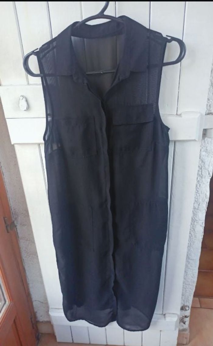 Tunique longue noir taille unique