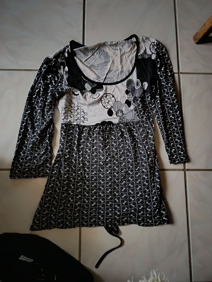 Pull femme noir et blanc