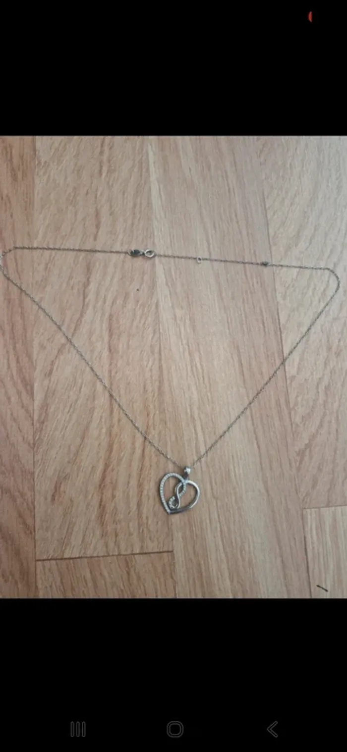 Collier pendentif coeur argent