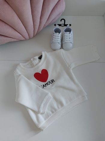 Sweat en molleton à imprimé - Blanc