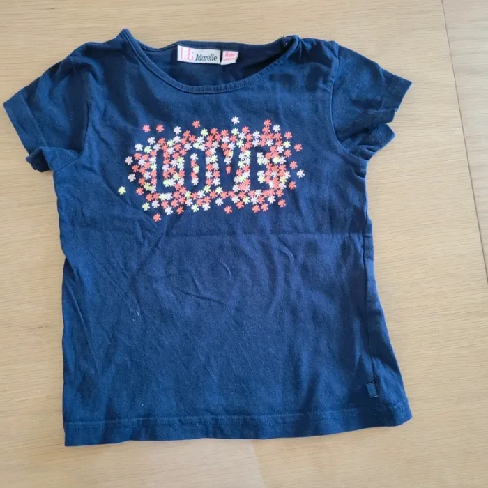 T shirt manches courtes 4 ans Lili Marelle