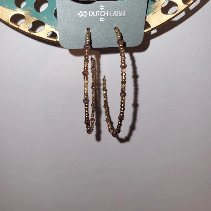 Demi créoles perles dorées - photo numéro 7