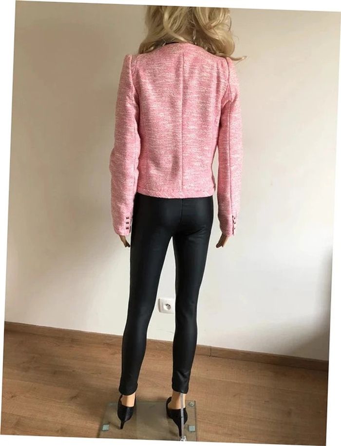 Veste de tailleur rose et blanche neuve Morgan taille 38 (valeur 79€) - photo numéro 9