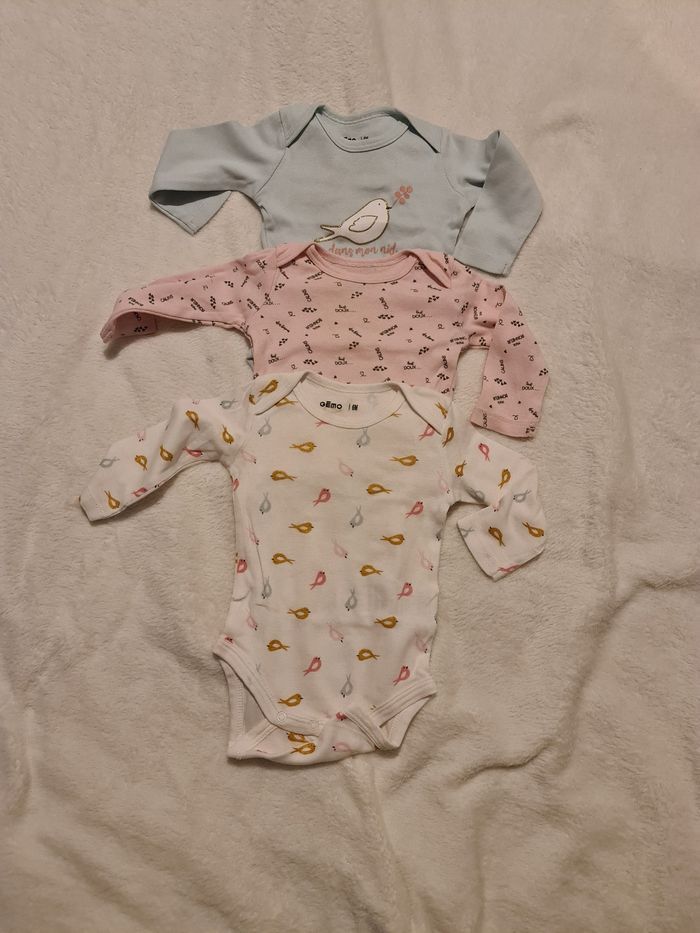 Lot de 5 bodies fille 6m