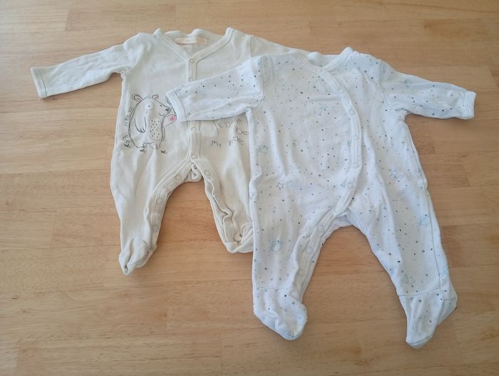 Lot de Pyjamas Manches Longues Léger Mixte 1 Mois