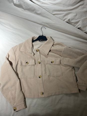 Veste beige côtelé