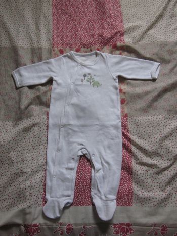 Pyjama velours blanc 9 mois