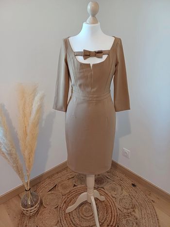 Robe beige chic épaisse Le Complici taille XS 34