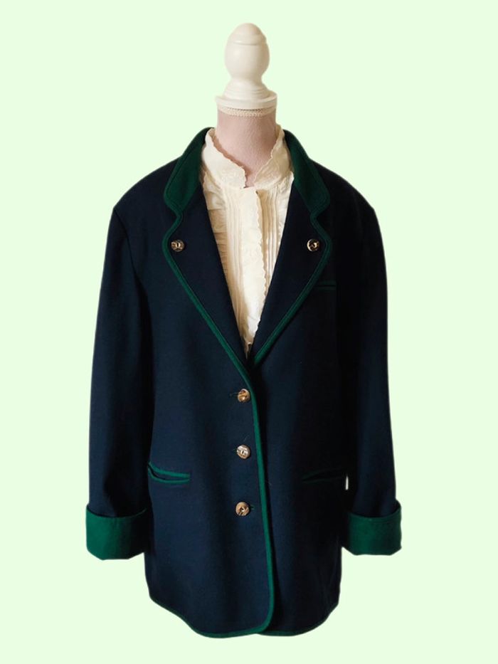 🇦🇹Blazer vintage pure laine vierge autrichien Trachten Tyrol wool blazer🇦🇹 - photo numéro 2