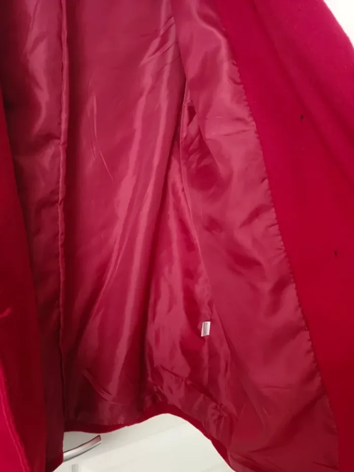 Manteau droit rouge bordeaux 38/40 - photo numéro 8