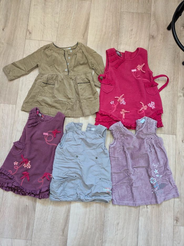 Lot 5 robes chaudes d'hivers 12 Mois