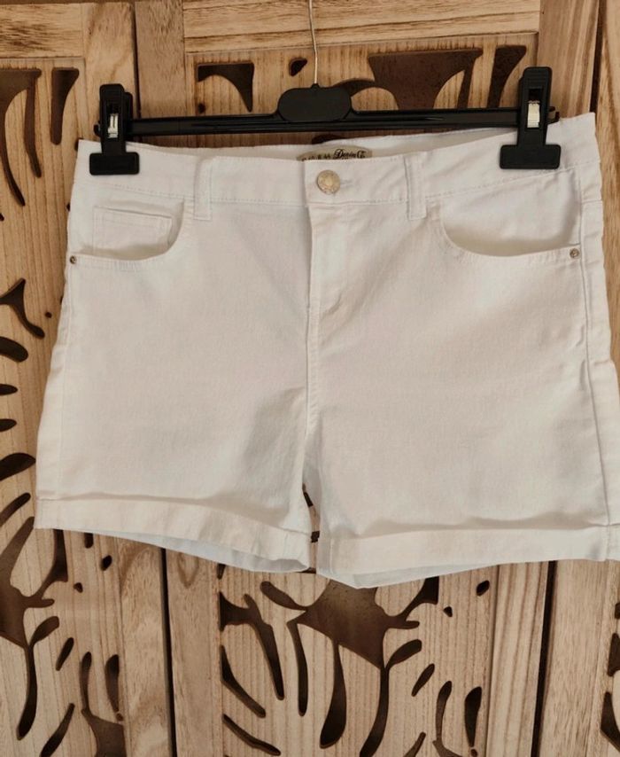 Short blanc à revers T 40 Denim co - photo numéro 3