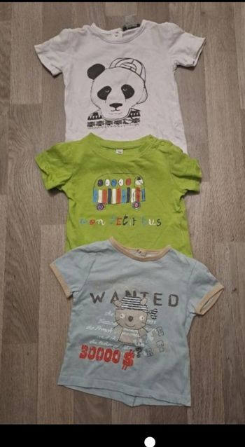 Lot t shirts 9 mois