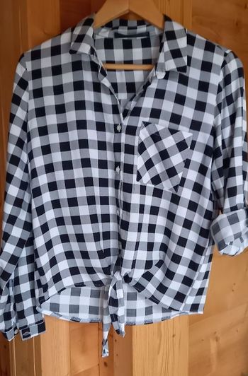 chemise carreaux noirs et blancs