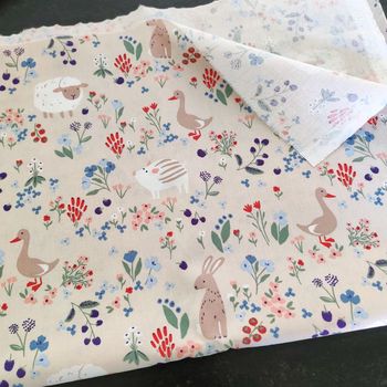 3 mètres tissu coton ferme