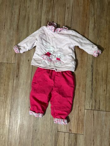 Pyjama rose 2 pièces 6M