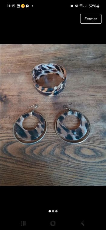 Boucle d oreille + bracelet 