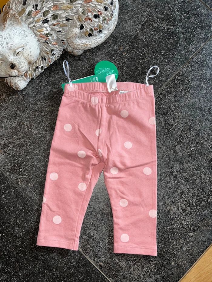 Joli legging épais rose à pois h &m neuf 68 cm