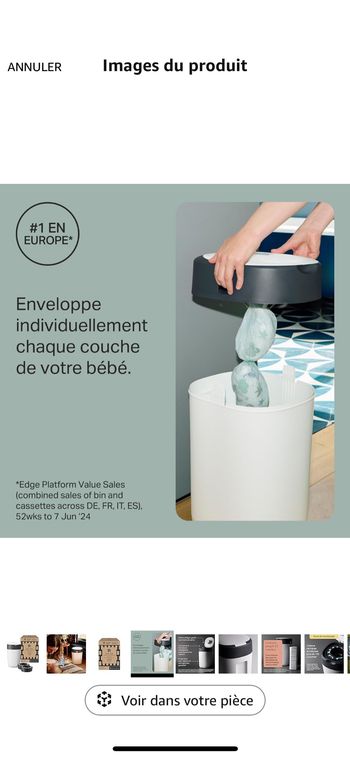 Tommee Tippee Poubelle à couches Twist & Click