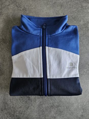 Veste zippée légère garçon - Taille 5 ans (110-113cm) - Domyos - Bleu blanche