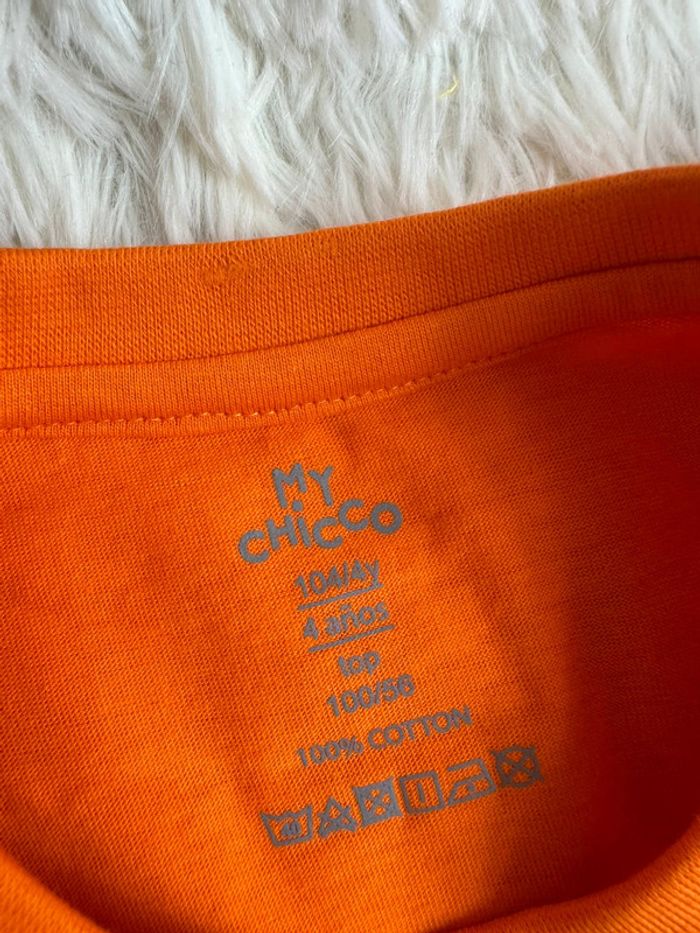Ensemble short débardeur orange et gris Chicco taille 4 ans - photo numéro 4