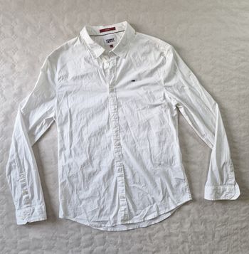 Chemise  manches longues  , homme  , Tommy Hilfiger  , blanche , taille L , Slim