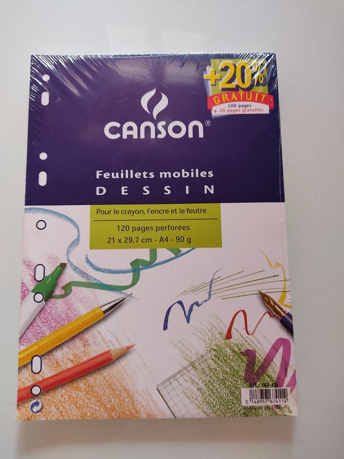 Feuilles à dessin Canson