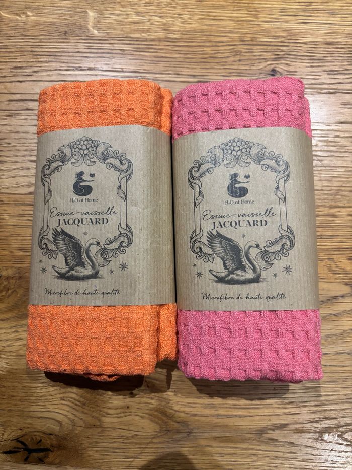 2 torchons jacquard H2o neuf