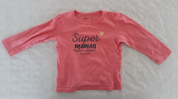 Lot de 2 tee shirts manches longues taille 18 mois - photo numéro 2