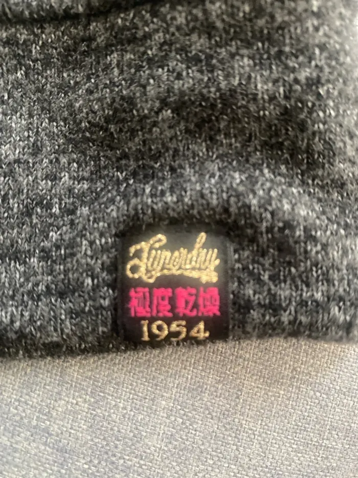Sweat a capuche gris fonce Superdry - photo numéro 4