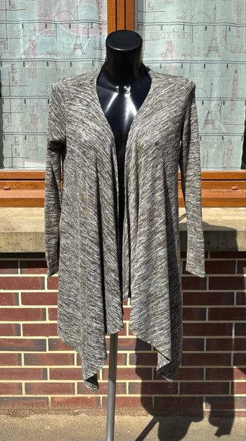 🌿 Gilet long asymétrique Jennyfer - Gris chiné - T36