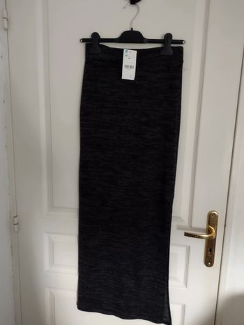 Jupe longue gris chiné Mim